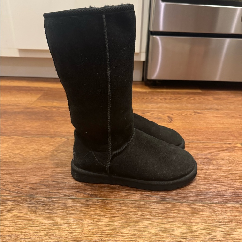 UGG Women's Classic Tall Black Winter Boots - Picture 10 of 15